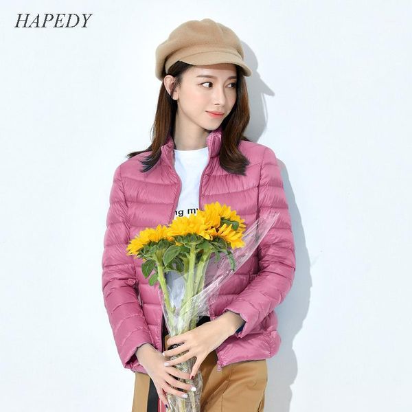 

hapedy winter women ultralight thin down jacket white duck down jackets long sleeve warm coat parka female portable outwear1, Black