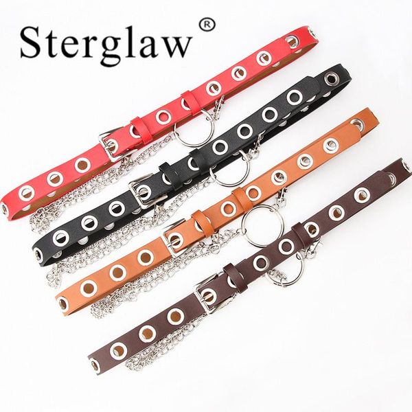 

106x2.3cm hollow female belts with lady dress feminine chain belt for women waistband accesorios mujer woman's accesories a159, Black;brown