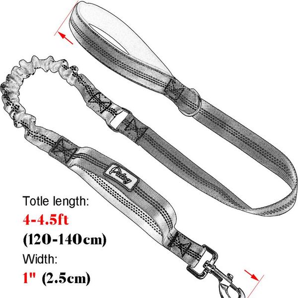 

dog leash lead elastic bungee dog leash nylon reflective dog running leash pet puppy walking leashes traction rope 2 sqcmey