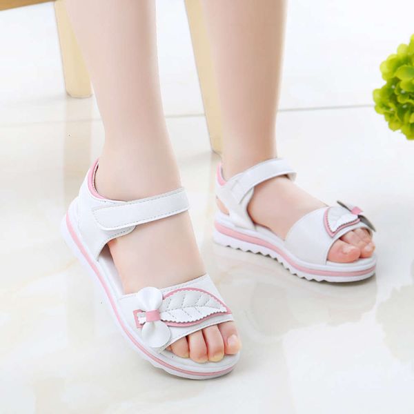 

sandals summer 2020 new korean girls' version middle school princs little girl children's soft sole girl's sho, Black;red