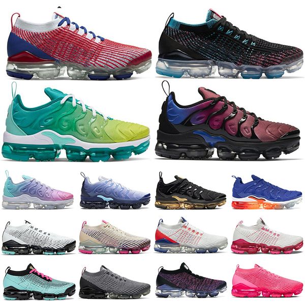 

pure platinum 3.0 mens running shoes triple black tn plus pistachio frost aurora team red cushion men women trainers sneakers shoes 36-45