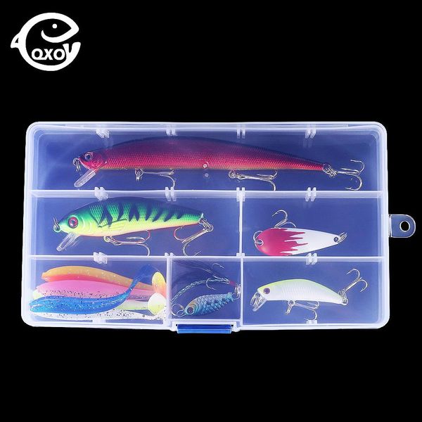 

qxo 10pcs/lot hard fishing lure boxed include spoon metal jig silicone bait wobbler ice soft lure goods for winter fishing wmtdbi yyysports