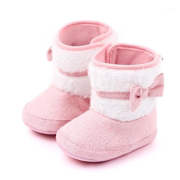 

first walkers bowknot baby boots warm thick born girl snow plush soft sole non slip infant toddler winter shoes walkers1