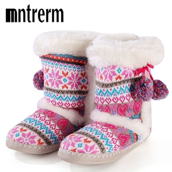 

mntrerm winter women slippers candy color cute ball home slipper soft warm plush slippers indoor cotton slippers for women shoes y200107, Black
