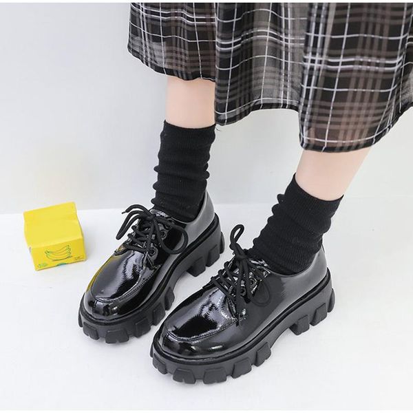 

woman spring autumn platfom square heel pumps women sewing shallow casual shoes female fashion non slip shoes ladies footwear, Black