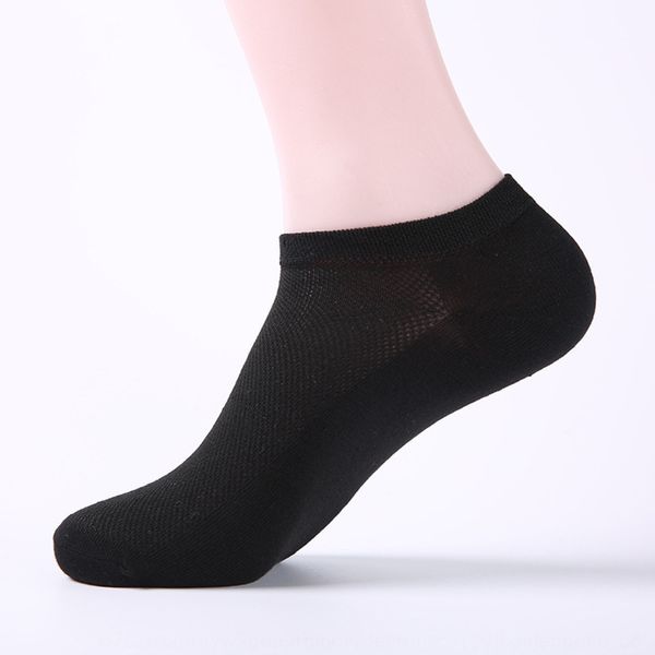 

summer cotton men's boat cotton mesh men's boat solid color socks sweat wicking and breathable socks u6elm, Black