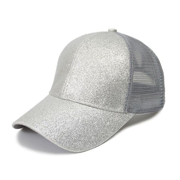 

2020 fashion women ponytail baseball hat for girl summer mesh breathable hole retro shiny sports adjustable visor cap sun hats h jllrcg, Black;white