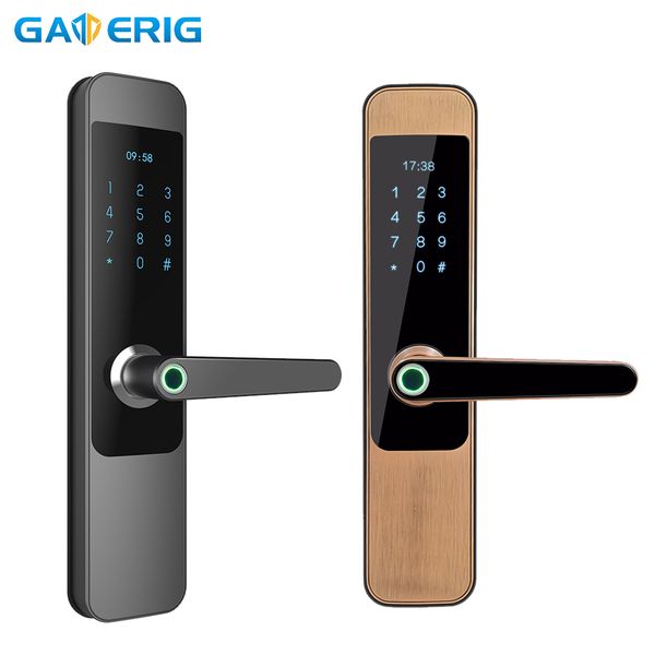 

smart lock outside door fingerprint lock apartment office interlligent password with emergency key door lock