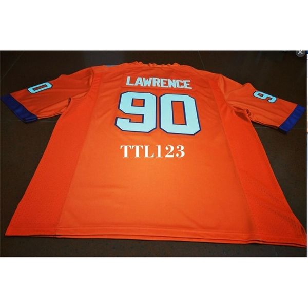 

3740 clemson tigers #90 dexter lawrence orange white college jersey or custom any name or number jersey, Black