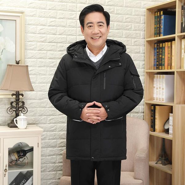 

winter duck down jacket men 2019 windproof winter jacket coat solid hooded casual outwear clothing m-4xl1, Black