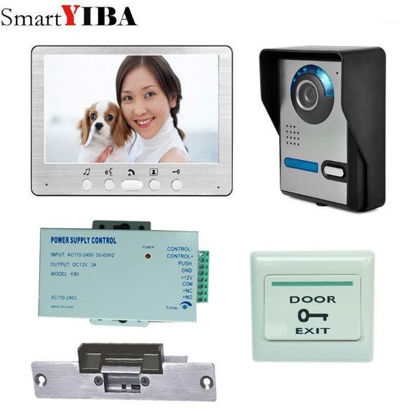 

video door phones smartyiba 7inch tft- lcd intercom doorbell system monitor screen phone+ ir night vision outdoor camera1