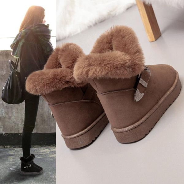 

snow boots 2020 новой зима женщины keep warm boots толстого дна нескользящей водонепроницаемые короткие моды студенты снег 35-40, Black