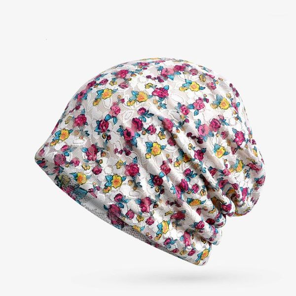 

new fashion women's turban hats summer breathable lace flower mesh headwear caps muslim turban hijab hair accessories1, Blue;gray