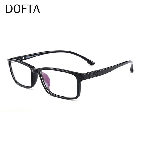 

dofta ultralight tr90 myopia glasses frame men prescription glasses frame women optical eye frames male eyewear, Black
