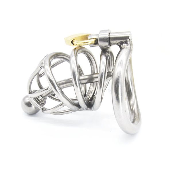 

cage chastity a225-1 steel male stainless bird lock new catheter device gcgxr