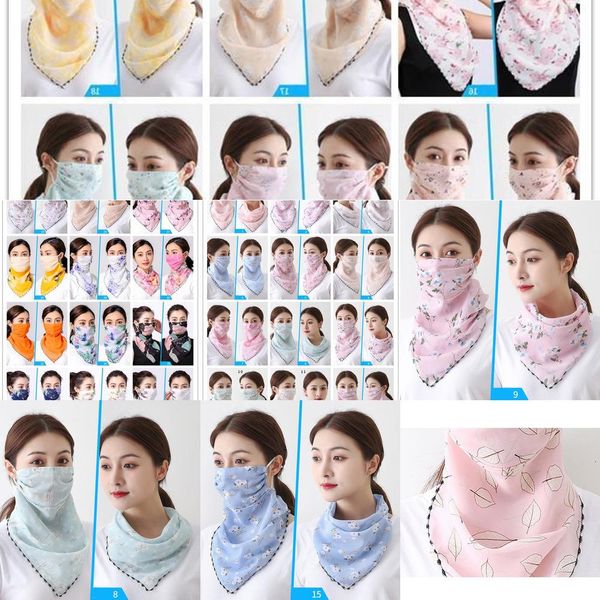 

colorful riding sunscreen face fashion washable printed cool female mouth mask designer chiffon reusable masks ahf258 scarf fexoj