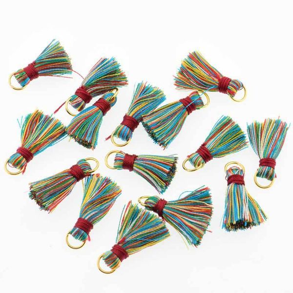 

100pcs lot mini 2cm cloth accessories tassels outer ring sewing tassel trim decorative key tassels for curtains home decoration h jllwtn