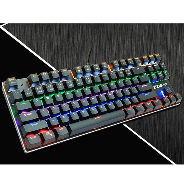 

zuoya gaming mechanical keyboard wired backlit 87key