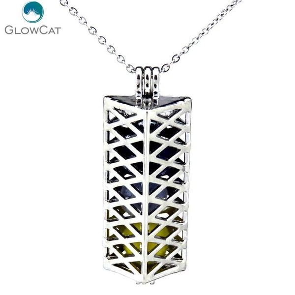 

k191 silver cross rectangle locket pendant necklace stone bead cage steel chain aroma essential oil diffuser locket bbyiuy bdehome, Black