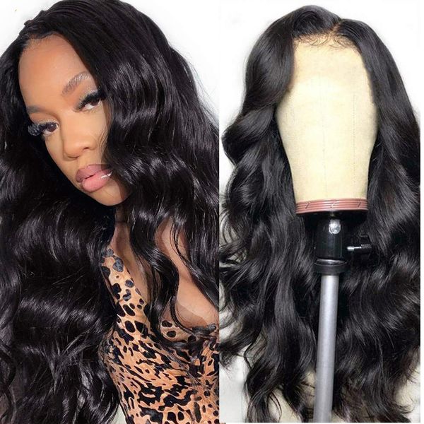 

dejavu body wave lace front human hair wigs remy peruvian hair body wave wig 150% density 13x4 lace front wigs for black women, Black;brown