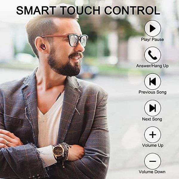 

es02 bluetooth-гарнитура 5.0 двусторонний стерео беспроводной гарнитуры без руления