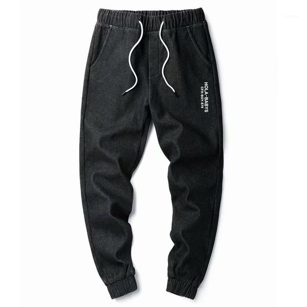 

autumn winter fashion men's cargo pants hip hop streetwear trousers jogging pants men casual elastic waist men clothing trousers1, Black