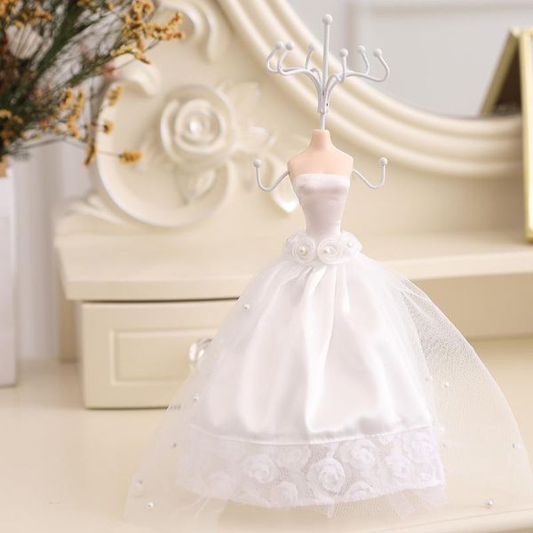 

white dress lady mannequin jewelry holder bracelet necklace display stand home jewelry organizer mall necklace show stand, Pink;blue