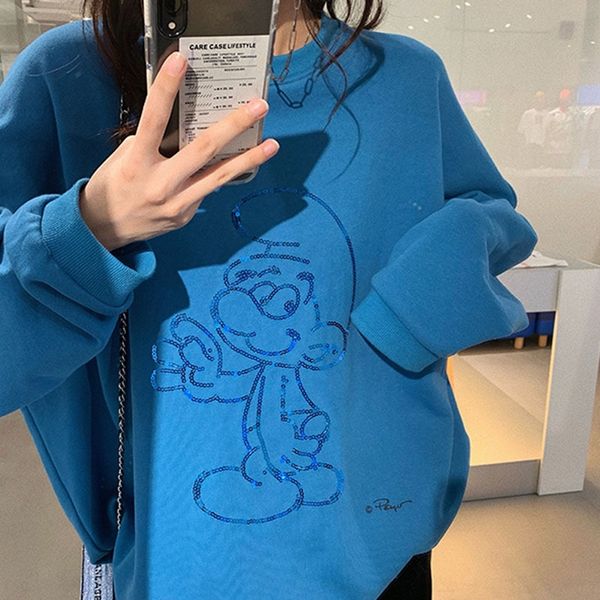 

zhangbeiibell smurf lazy fashion long sleeve sweater women's 2020 popular korean online red sweater autumn kus0t, Black