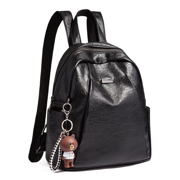 

простой рюкзак женщины новая мода мягкая кожа школа сумка открытый водонепроницаемый мешок