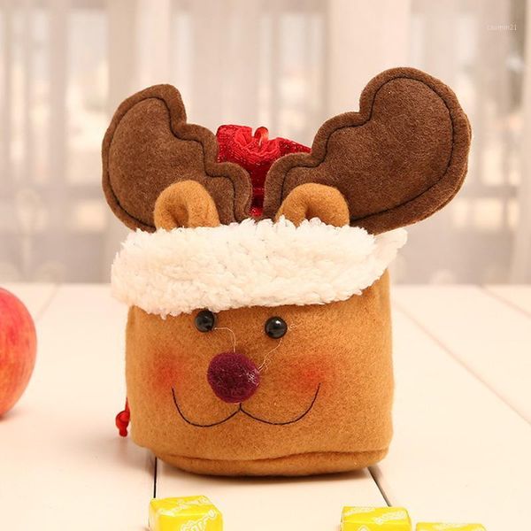 

santa drawstring bags elk xmas snowman candy bags treat for christmas holiday decorations party ali881