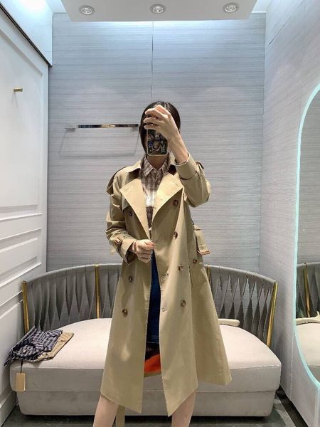 

the 2020 middle of spring dress new waist trench for women in long coat 1028, Tan;black