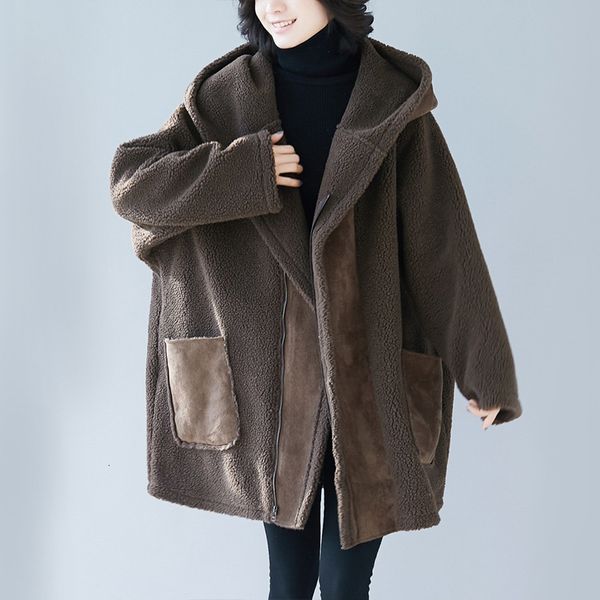 

new design big size fleece hooded sweatshirt women winter coat woman jacket