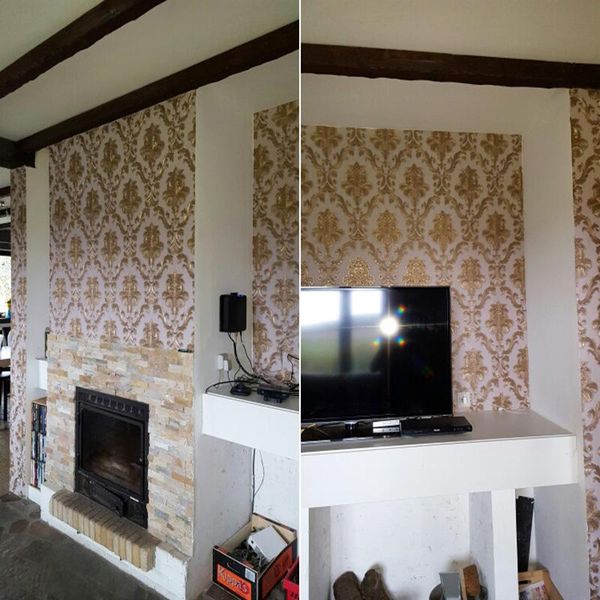 

3d тисненные золотые цветочные раковины обои для оборов для спальни гостиной диван телевизор фона домашний декор пвх виниловая стена бумаги