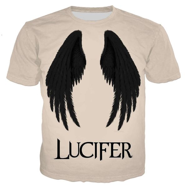 

lucifer 3d print shirts humor plus size comics men clothing