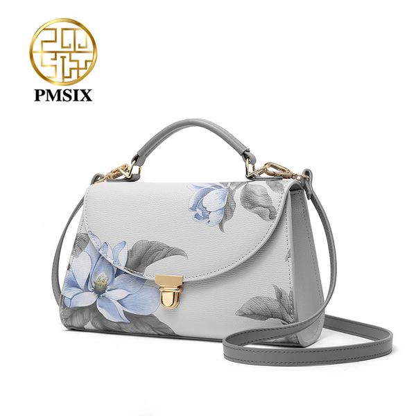 

pmsix fashion women's shoulder bags simple ladies' small handbag floral printing crossbody bag vintage hasp messenger bag 2020 c12