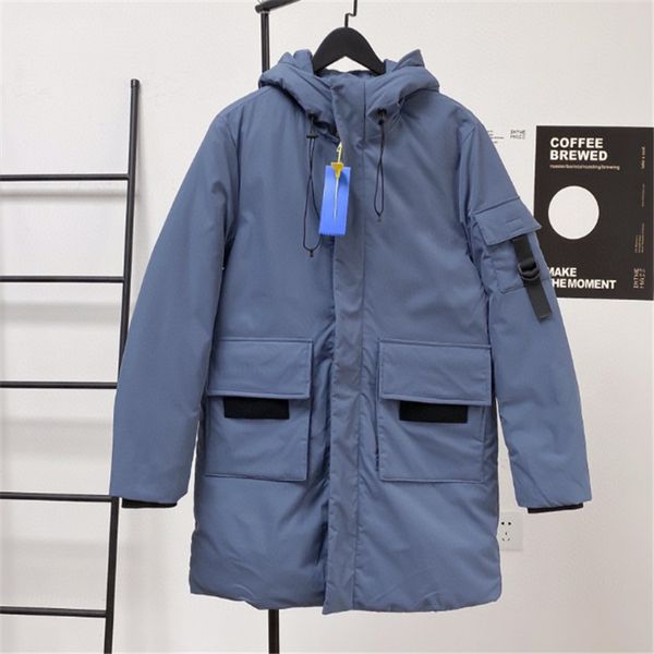 

new winter mid-length warm and thick down jacket sports casual men and women couples down jacket warm fashion parker big pocket hooded tiger, Black