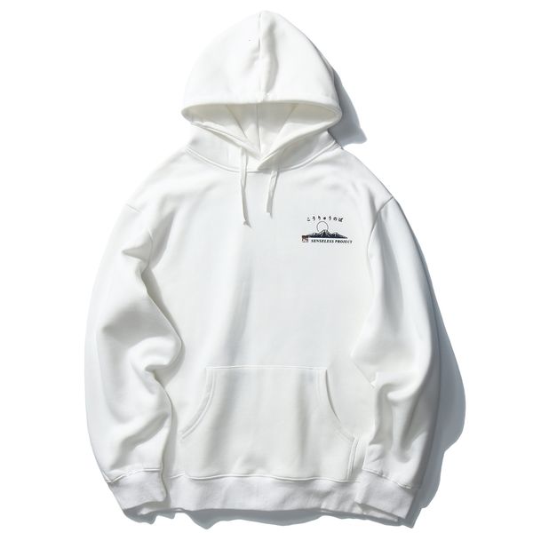 

2021 new aelfric eden japanese kanji men harajuku hoodie loose sweatshirts hip hop autumn winter fleece pullover streetwear 2zre, Black