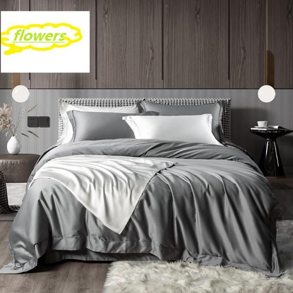 

SRF Luxury Gray 100% Egyptian Cotton Bedding Set Hotel Range  King Duvet Cover Set Flat Sheet Pillowcase For Sleep