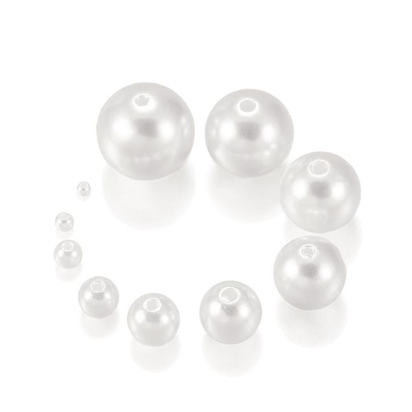 

m 20mm straight with hole imitation pearl bead loose acrylic round beads for diy craft jewelry making supplies accessories h bbyqaa