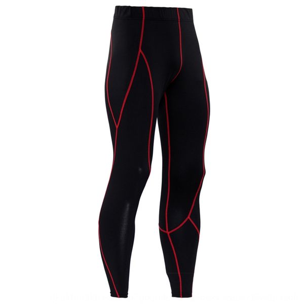 

solid color line men's tight training pants pro sports fitness running sweat exercise fitness exercise fitnesswicking quick drying pant, Blue