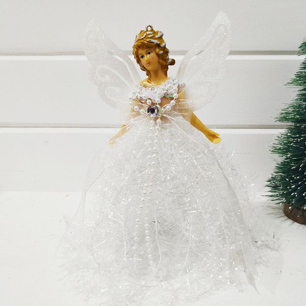 

hanging 35# wing standing angel doll xmas tree pendants decor christmas home decoration navidad droshipping