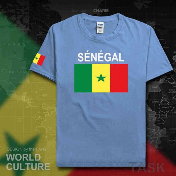 

2021 senegal sen men t shirt nation team tshirt 100% cotton t-shirt clothing te country footballer senegale h0913, Black