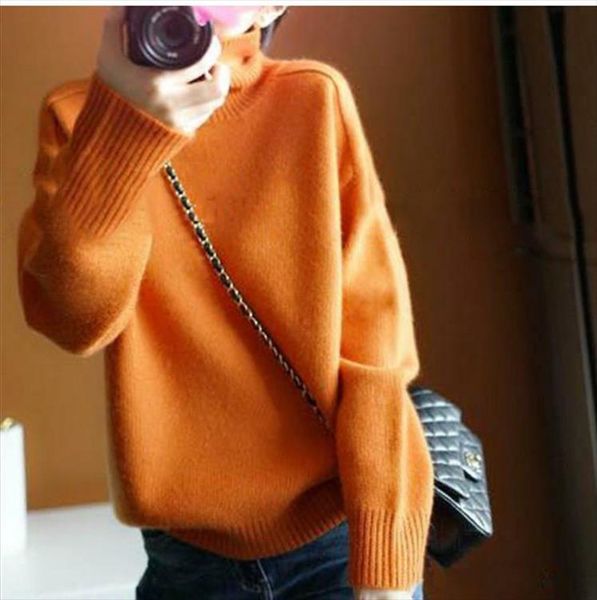 

2020 fall y2k winter clothes thick turtleneck cashmere sweater women pullover knitted sueter mujer invierno ladies clothing, White;black