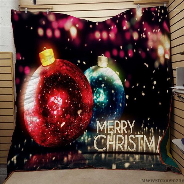 

cartoon santa claus print quilt fashionable breathable super soft bedroom decor modern home bed set for all seasons1