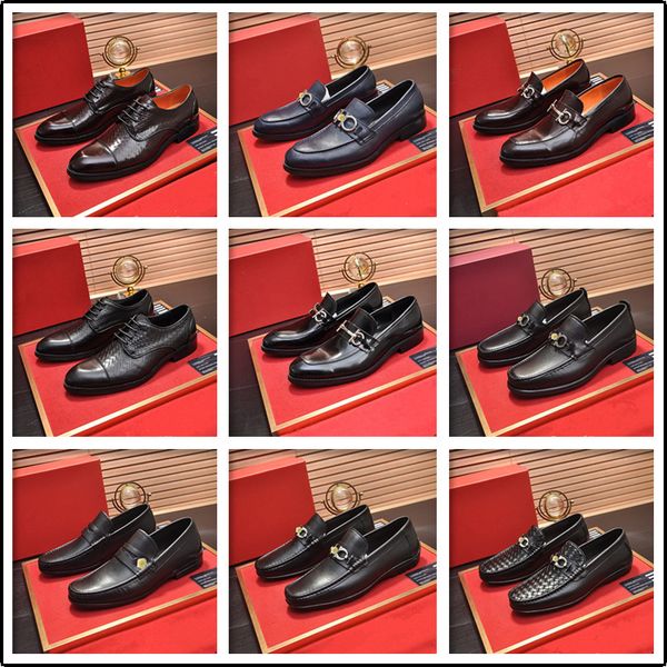 

mens leather shoes brand brogue shoes men business lace-up formal oxford fashion printed wedding dress platform footwear, Black