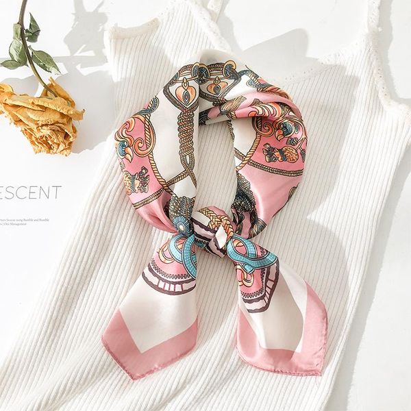 

новая полоса подражать реальный шелк шелковый шарф сладкие края рулона adornment профессия малый шарф печати малый шелковый шарф hairband jl, Blue;gray