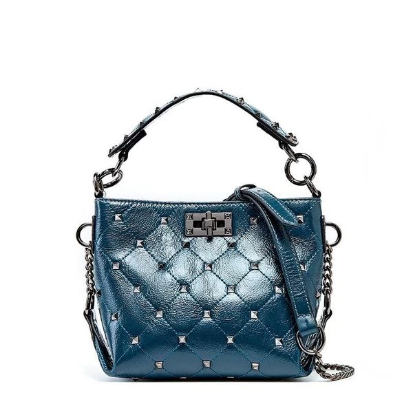

luxury handbags women bags designer ladies hand bags leather handbags diamond chain shoulder bag rivet mini bucket bag