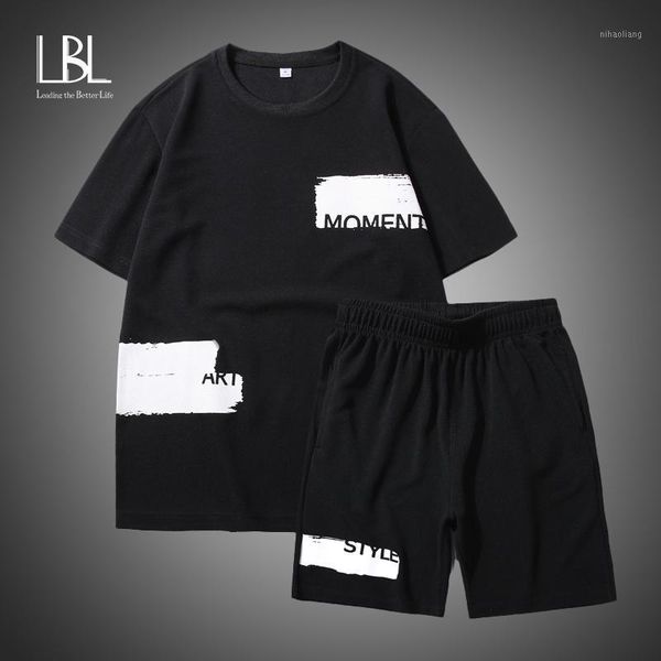 

men's tracksuits 2021 black t shirt set mens cotton tshirt for men tee summer japanese casual suit tshirts streetwear fitness tees over, Gray