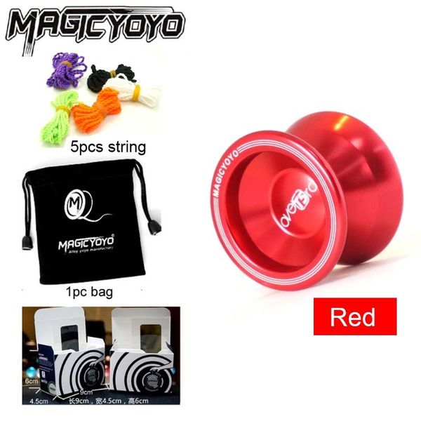 

magic yoyo t5 alloy yoyo metal professional bearing yo-yo toy for child include 5pcs string+bag 1020