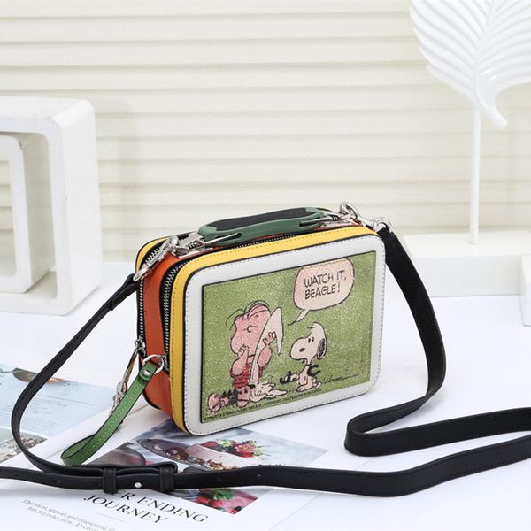 

2021 spring summer womens zipper shoulder bags small square bag retro genuine leather appliques handbag